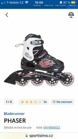 Pěkné dívčí kolečkové brusle