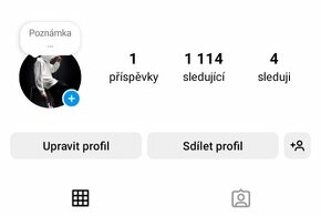 Instagram profil, 1100 sledujících