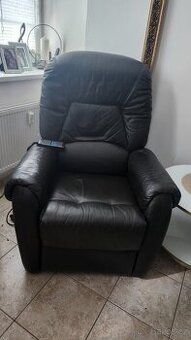 Kožené polohovací křeslo