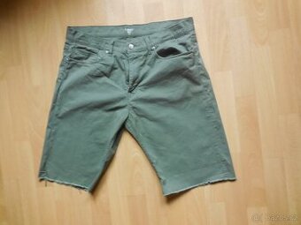 pánské Carhartt khaki zelené kraťasy rifle elast. 36/L-XL p.