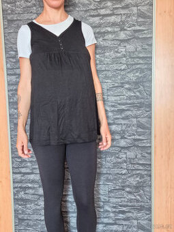 LETNÍ VOLNÉ LEGÍNY+ČERNOBÍLÁ HALENKA SET
