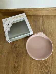 Silikonový talířek peekaboo Elphee Done by Deer 16 cm růžový