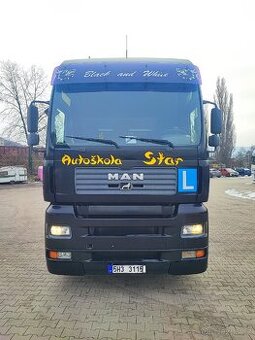Tandem souprava MAN TGA 18.410 BDF + Wecon 18t autoškola
