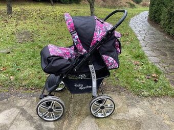 Kočárek trojkombinace pěkný-skládací komplet - 1