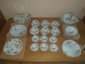 Porcelán motiv výrazné kytky THUN