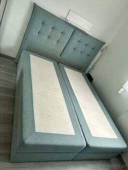 Čalouněná postel boxspring 160x200 s úložným prostorem
