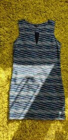 Letní šaty Nautica bez ramínek, žíhané, modré - 1