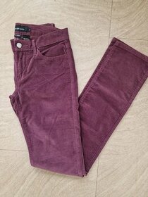 Dámské kalhoty bordové Calvin Klein Jeans velikost S - 1