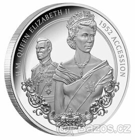 Stříbrná mince Alžběta II. 1952-2022 č. 0416 - 1