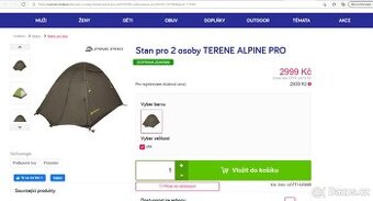 ALPINE PRO stan kempování vojenský taktický ačr
