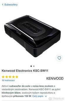 Subwofer Kenwood KSC SW11 - 1