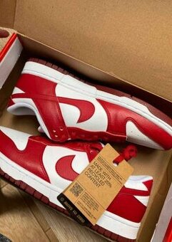 Boty Nike dunk low červene