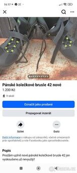 Kolečkové brusle pánské 42