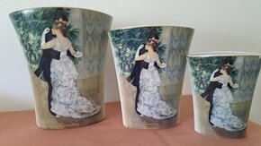 TŘI VÁZY RENOIR TANEC VE MĚSTĚ LIMITOVANÁ EDICE SBĚRATELSKÉ