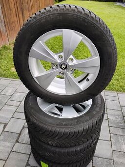 Alu kola 5x112, 6,5Jx16, ET46, zimní pneu 205/60/R16
