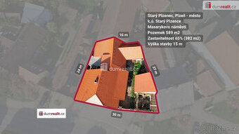 Pozemek se stavbou k přestavbě – Starý Plzenec, Masarykovo n