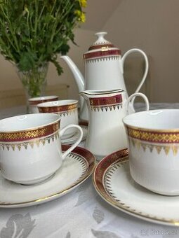 Starožitný porcelánový čajový servis z Bohemie, český, 50+ l