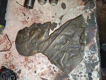 Stará velká bronzová plaketa Tomáš T.G Masaryk