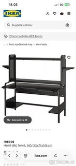 Herní stůl FREDDE z IKEA