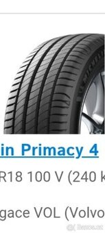 Michelin Primacy 235/55/18 letní sada 4ks NOVÉ