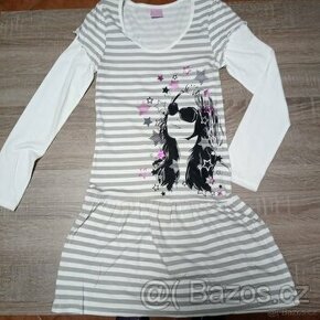 Nové dívčí šaty dlouhý rukáv vel.11 / 12 let