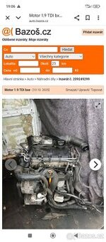 Motor 1.9TDI 77kw