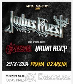 JUDAS PRIEST Praha O2 arena 29.3.2024. - prodám 2 vstupenky.