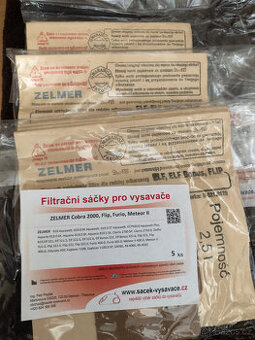 Filtrační sáčky do vysavače ZELMER Cobra 2000, Flip ...