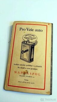 Mapa Českobudějovicko a příhraničí, autoklub ČSR 1927 - 1