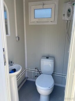 NOVÝ malý kontejner WC + sprcha, umyvadlo, ohřívač 220x130cm