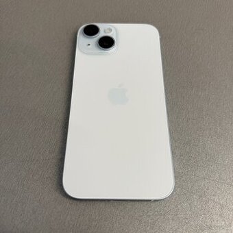 Modrý iPhone 15 128GB, jako nový, záruka - 1