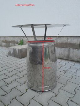 Komínová stříška - nerez