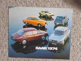 Prospekt osobních automobilů SAAB 1974, firemní, dobový