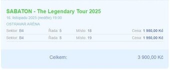 SABATON Ostrava 16.11.2025