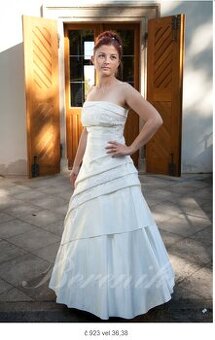 Levné svatební šaty vhodné i na věneček ve vel.36-38