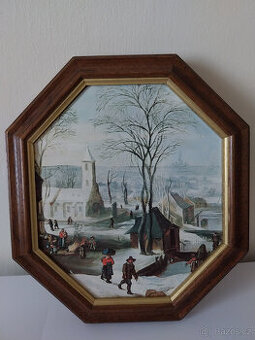 4x obraz  4 roční období, 70tá léta