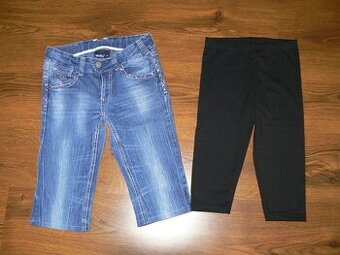 Capri kalhoty a legíny, vel. 140