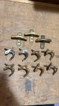 Mosazné okenní kování, kliky - prvni republika