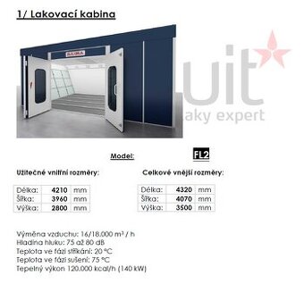 Lakovací kabina SAIMA FL2, PRISMA SMALL, PREKLEEN, KLEEN BOX