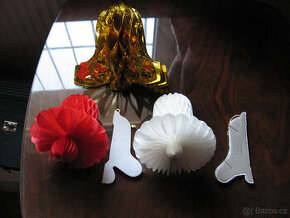 RETRO vánoční ozdoby-velké znonečky skládací viz foto