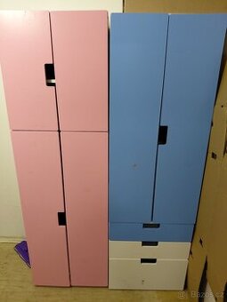 Dětské skříně IKEA – modrá a růžová