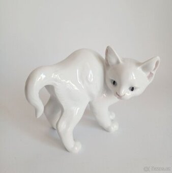 Starožitná porcelánová kočka Rosenthal