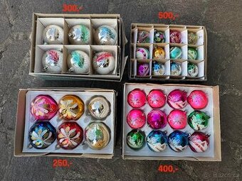 Staré vánoční ozdoby - ceny na první fotce