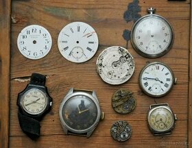 Staré kapesní náramkové hodinky