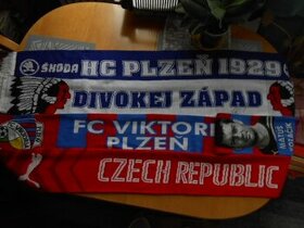 Fanoušovské šály 4ks -Plzeň s pod. Jágra+Puma CZECH REPUBLIC