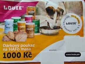 Dárkový poukaz na nákup psího krmiva Louie