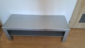 Nový velký TV stolek stříbrný, pevný