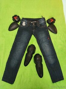 Dámské kalhoty na motorku džínové - 1