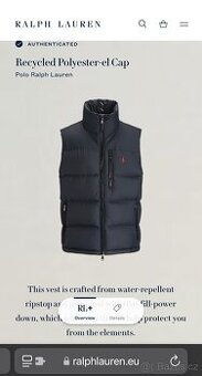 Péřová vesta Polo Ralph Lauren černá barva