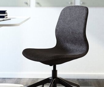 konferenční židle LÅNGFJÄLL (IKEA), tmavě šedá/černá